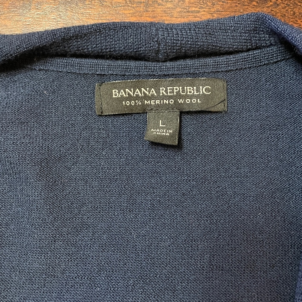 Banana Republic Navy Wrap Sweater